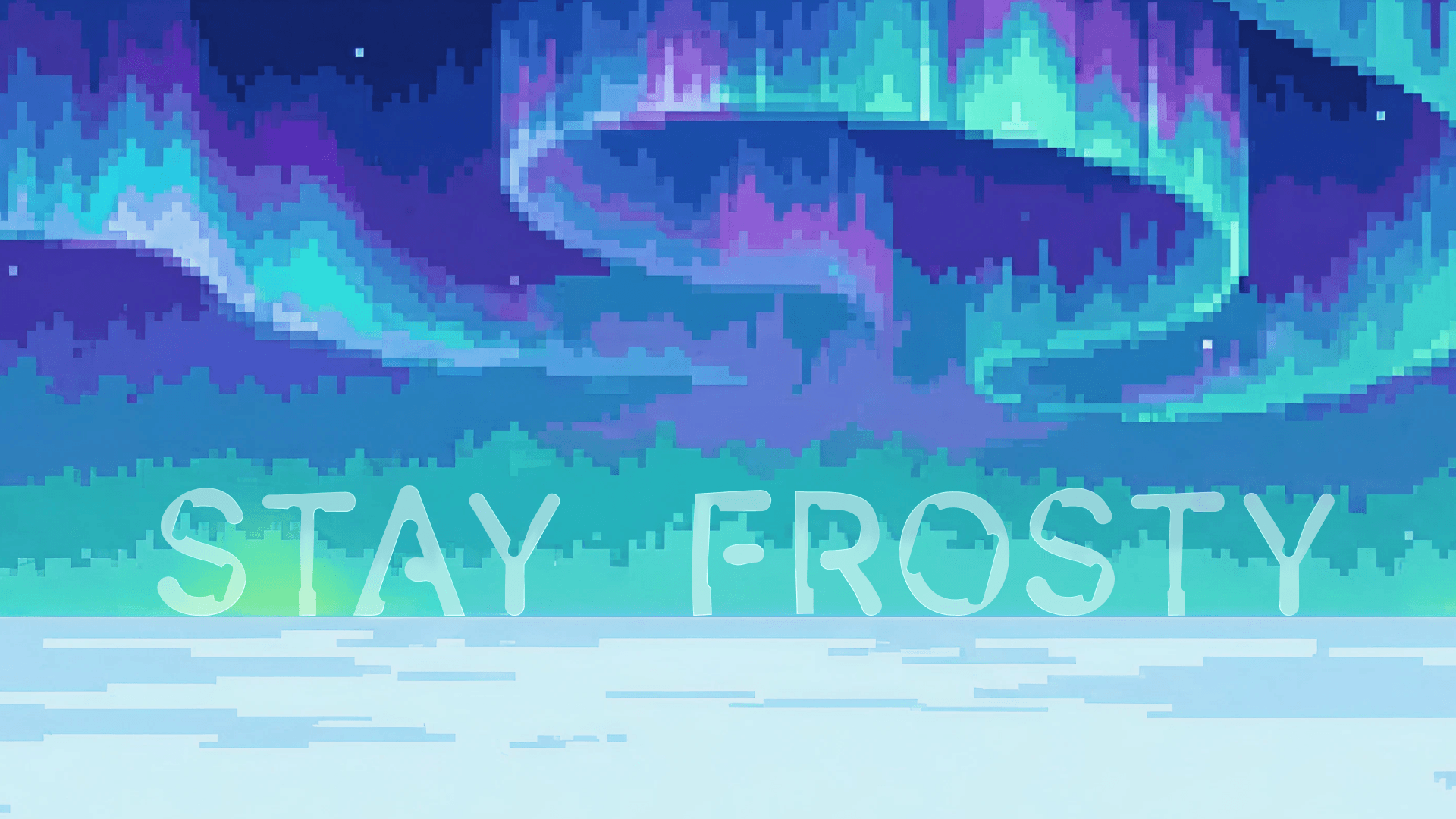 Specimen of Artefact Regular showing a pixelated aurora borealis backdrop.